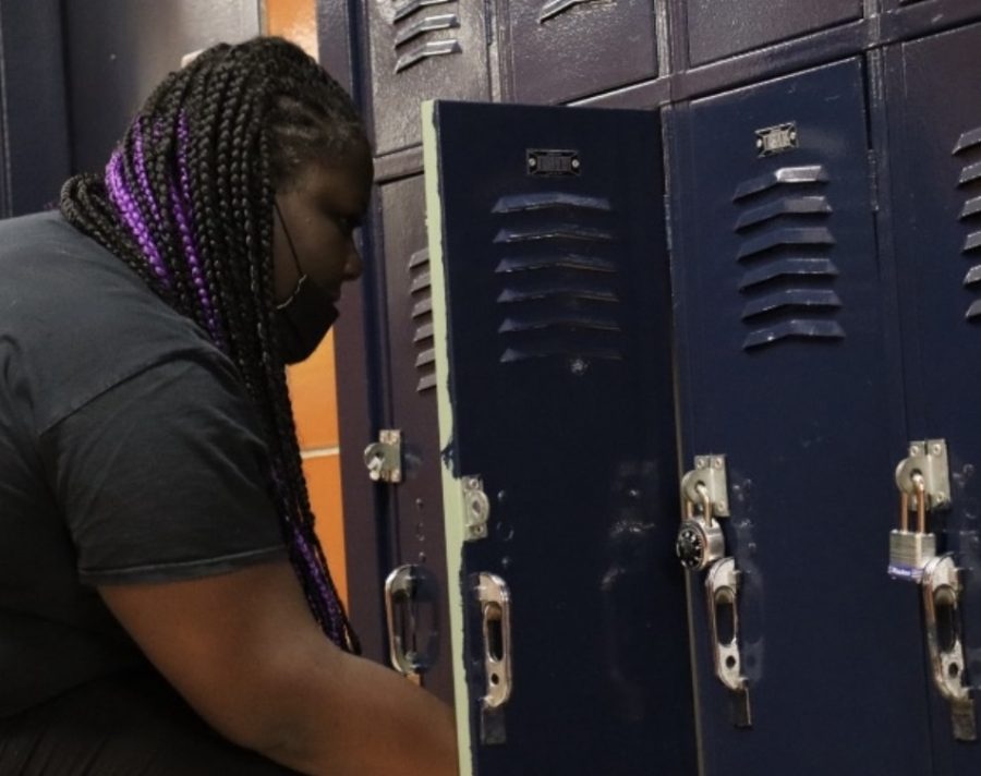 Tyra Rose, 9th grade, took over a locker on the fourth floor.