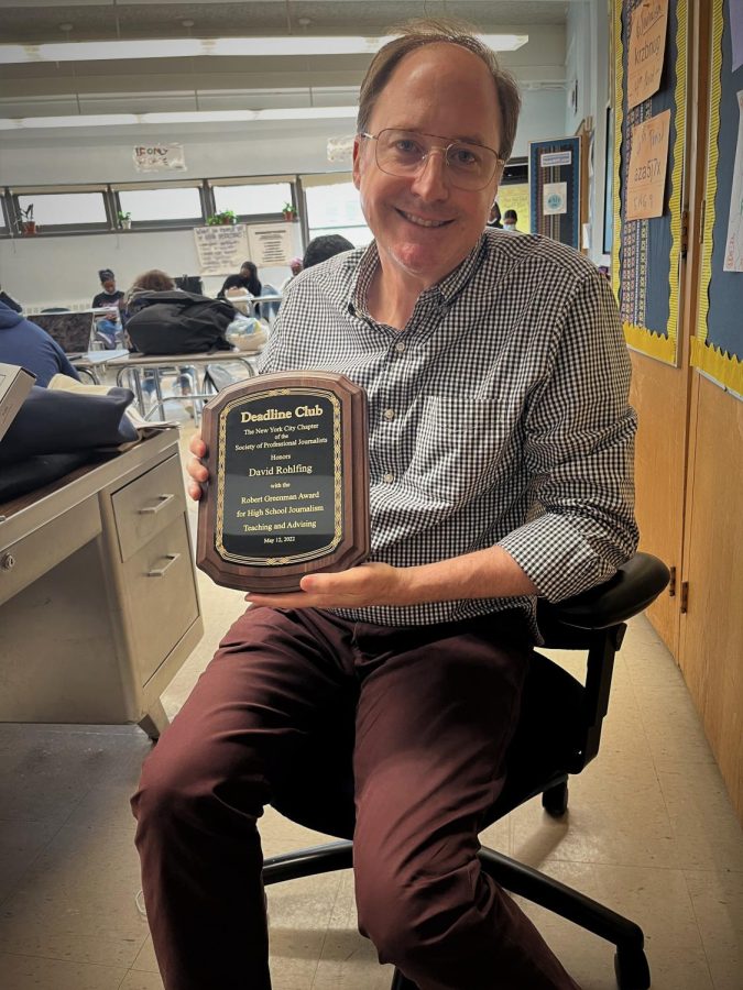 Mr. Rohlfing was honored by the Deadline Club, the New York City chapter of the Society for Professional Journalists.