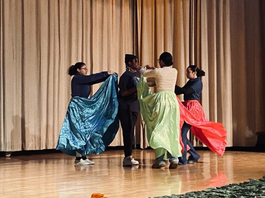 The Latin Dance club rehearses for their show-stopping performance.