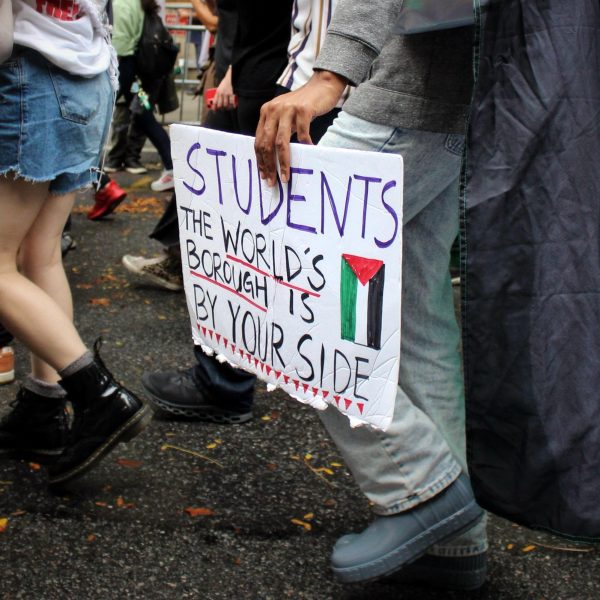 Poster at a Palestinian Youth Movement protest on September 26, 2024.