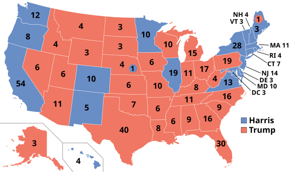 Electoral Map for 2024 Presidential Election (illus. credit: Chessrat, CC0, via Wikimedia Commons)