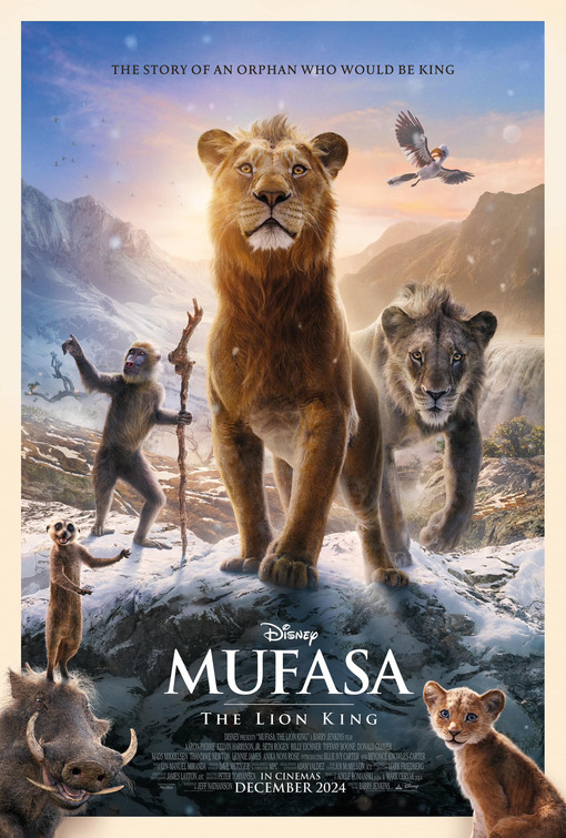 The movie poster for Mufasa: The Lion King (Walt Disney Pictures)