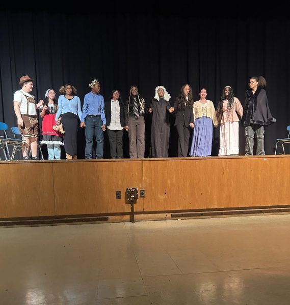 Drama Club members giving standing ovation