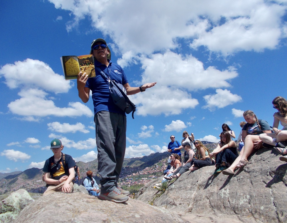 Our tour guides were local residents and experts in Peruvian history. We learned about an archaeological site in Cuzco.