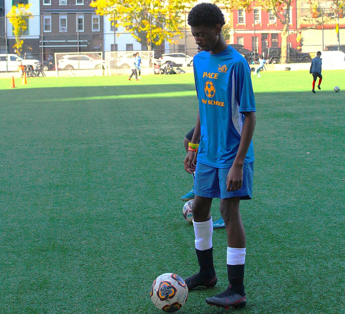 Richard in his sophomore year, dribbling on his path to captaincy