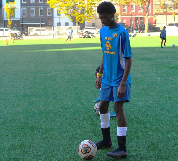 Richard in his sophomore year, dribbling on his path to captaincy