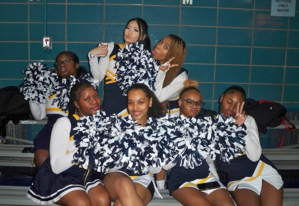 The members of Pace Cheerleading team have plenty of creative freedom for their routines. (Photo: Ms. Piatkowski)