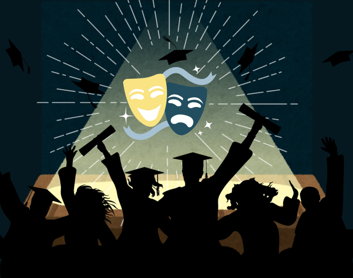 The Theater Development Fund’s "Graduation Gift" is a commitment to making theater accessible to all students by providing free one year membership ( Illustrated by Guadalupe Abarca)
